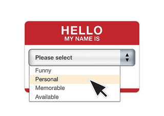 Name drop-down window