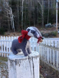 Turn the free pattern for this little badger into a Christmas ornament!