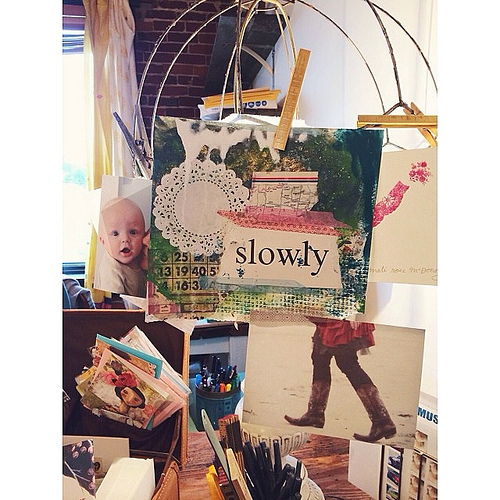 I've put myself on reminder to move more slowly today. I've been going full speed inside my head (a little hyped up for holiday season personally and in biz) and it's time to slow it down, get back to my writing practice, and tune back inwards a little bi