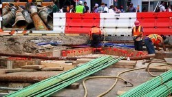 Excavation at Fulton Street, South Street Seaport