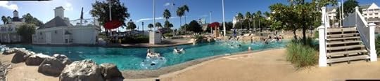 Panorama look at the lazy river