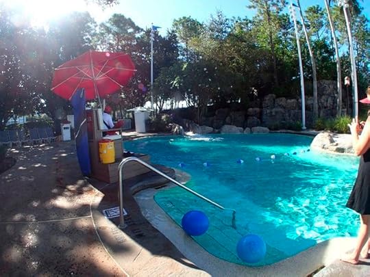 Main slide exit point, center.