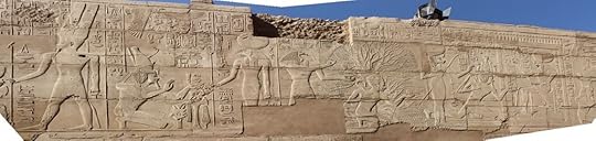 Frieze from the Karnak temple in Egypt.