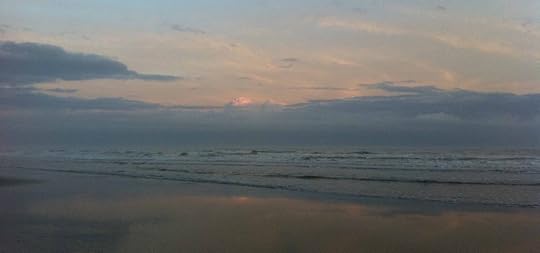 sunset misty blue
