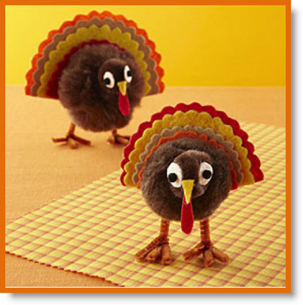 Pom-pom-turkeys