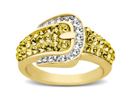 Swarovski Crystal Buckle Ring