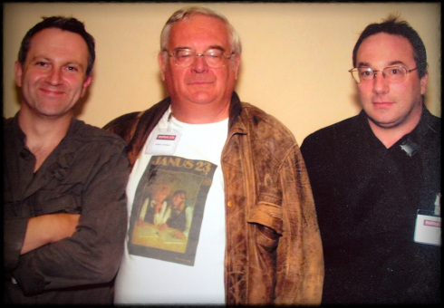Me with Ramsey Campbell and Joel Lane, photo by Peter Coleborn
