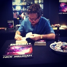 SIGN OF THE TIMES: Yours truly signing some books. Pic by my friend Miriam.