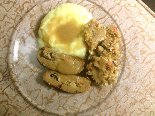 poor woman's tofurky seitan roast with sourdough stuffing