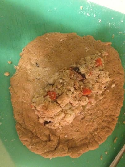 lay stuffing in loaf center