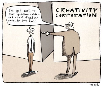 Modern creativity cartoon