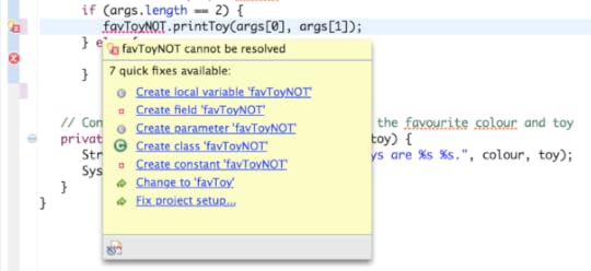 Suggestions from Eclipse