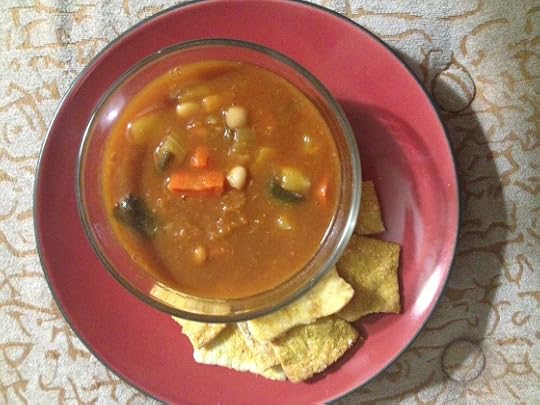vegan red veggie chowder
