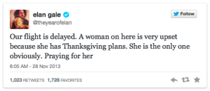 screen capture of Elan Gale tweet