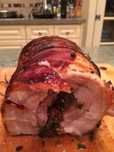 Slow-roasted porchetta