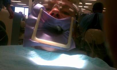 At the dentist...