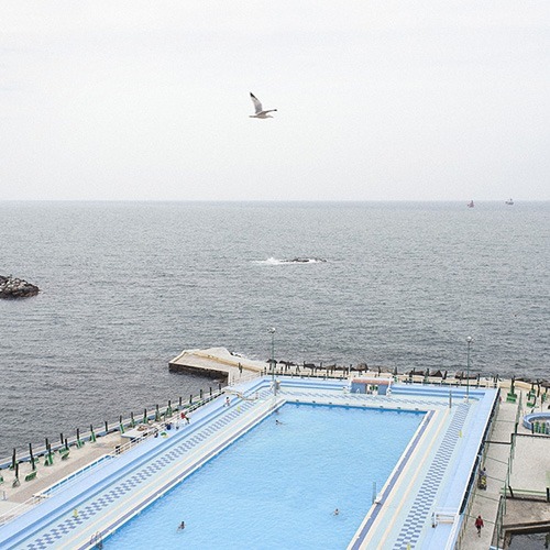 Livorno, giugno 2009. La piscina dei bagni Pancaldi Acquaviva.
