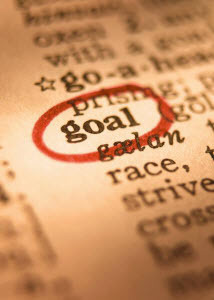 Picture of the word 'goal' in a dictionary