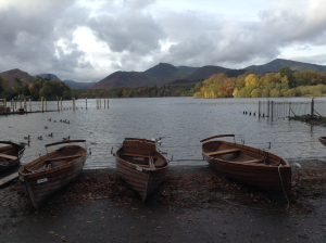 Boats beside Derwentwater (photo credit Abigail Robinson)