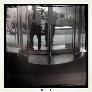revolving door.