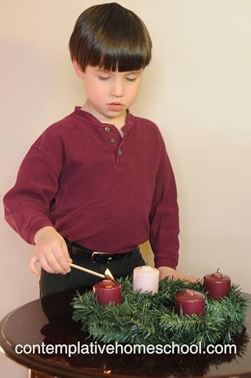 D lights the first Advent candle a few years ago.