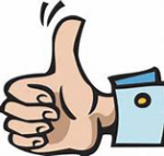 Thumbs up cartoon