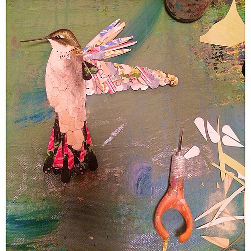 A #hummingbird emerged today on my studio table. #ilovemyjob
