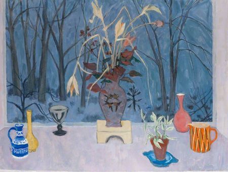 Lit window, early dusk gillies