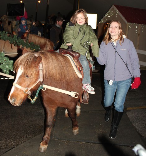 Julianna's first pony ride