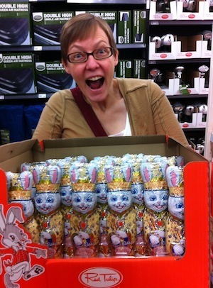 I can't lie: this photo was taken well before hearing the news. I really do get this excited by finding Red Tulip Elegant Rabbits in white chocolate. Especially since my local supermarket only started stocking Easter chocolate a week ago and they've elected not to stock the white one at all, even though it's clearly and obviously the best.