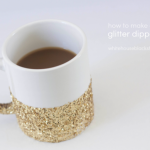 glitter-dipped mug