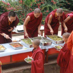 Kunchok serves the young nuns