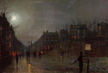 Atkinson grimshaw going home at dusk