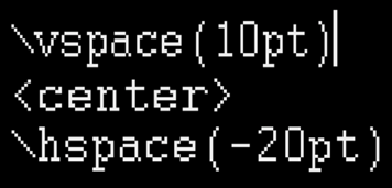 vspace