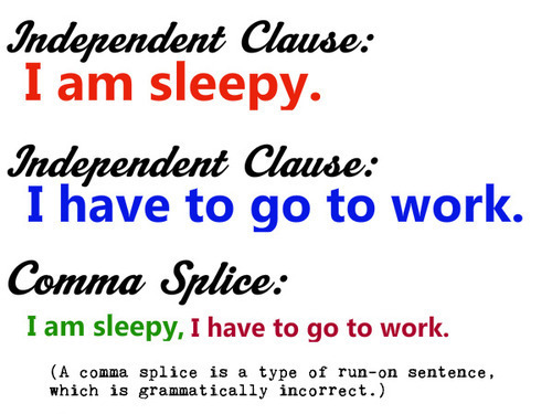 Splices are run-ons