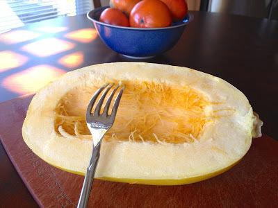 Removing spaghetti strands from squash