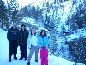 On a tour of Yellowstone National Park in winter.