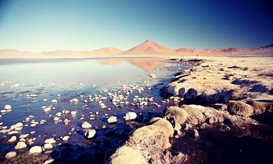 Mega lake on the way to the salt flats