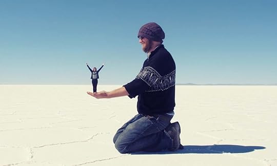 Tiny dancer on the salt flats