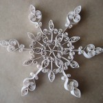 A quilled snowflake