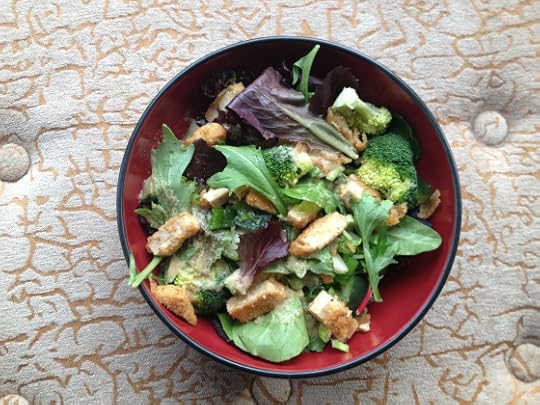 unchicken salad tahini-miso dressing