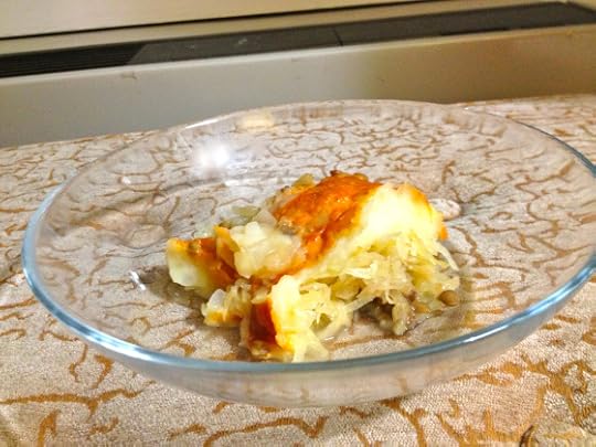 sauerkraut mashed potato lentil casserole