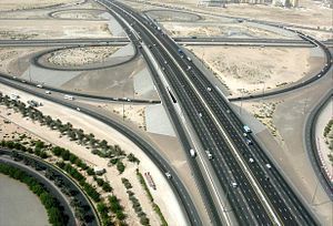English: This is an aerial view of the interch...