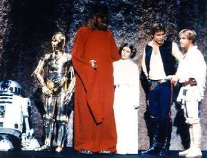 What the hell is Chewbacca wearing?