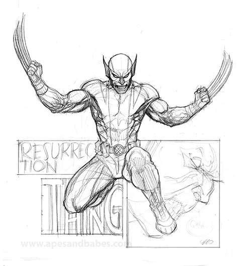 Savage Wolverine #4 cover prelim FRANK CHO