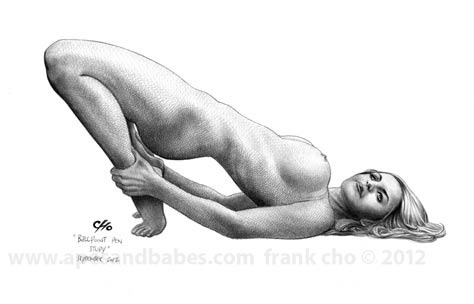 ballpoint pen art by FRANK CHO