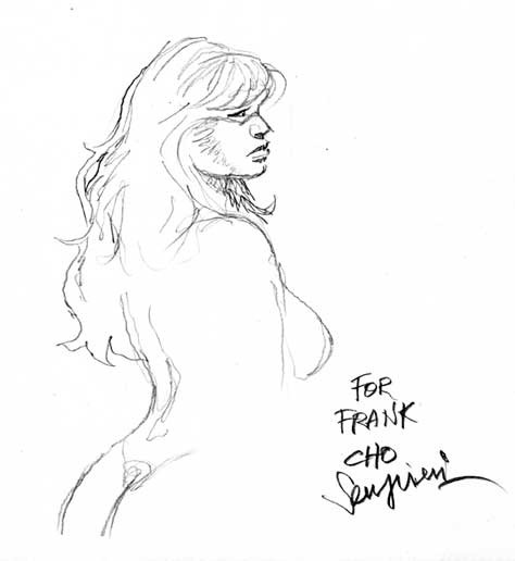 PAOLO SERPIERI Druuna drawn for FRANK CHO in Montreal September 2012