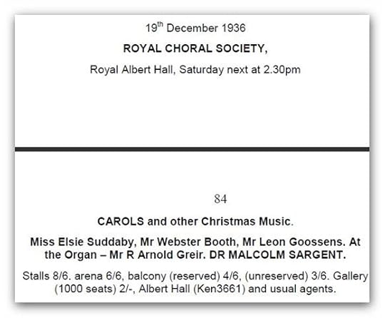 Photo: Carols and other Christmas music (1936)