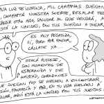 Viñeta de humor gráfico sobre las víctimas de la hipnosis.