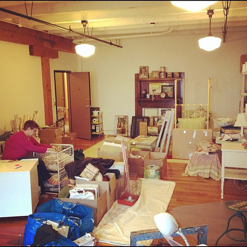 Current view. Still unpacking from move to new studio space. Making progress!